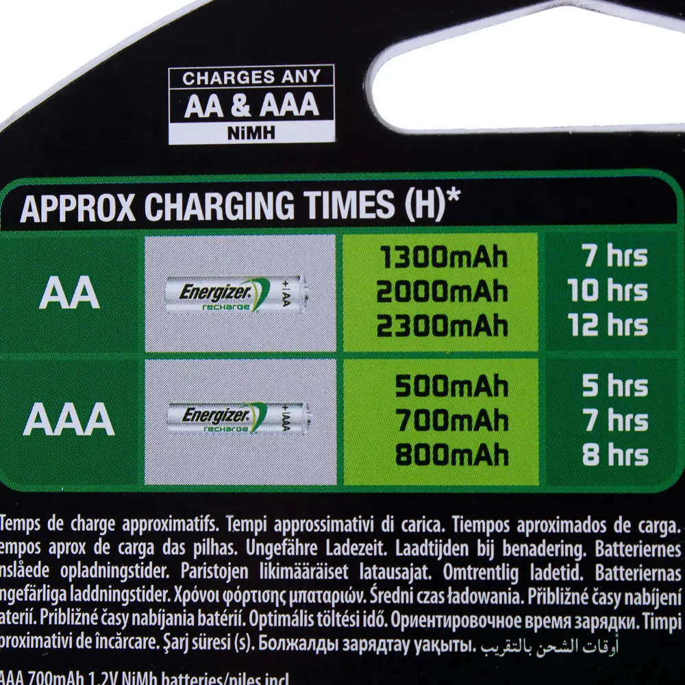 Фото 3 Зарядное устройство для аккумуляторных батареек Energizer Mini Charger 2 шт. цвет черный Фото 3 Зарядное устройство для аккумуляторных батареек Energizer Mini Charger 2 шт. цвет черный