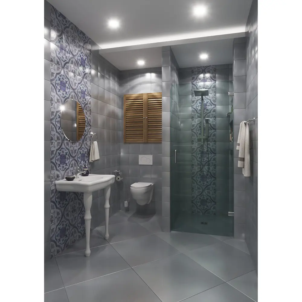 Фото 3 Плитка наcтенная Rustica 20x20 см 1 м2 цвет серый/синий Фото 3 Плитка наcтенная Rustica 20x20 см 1 м2 цвет серый/синий