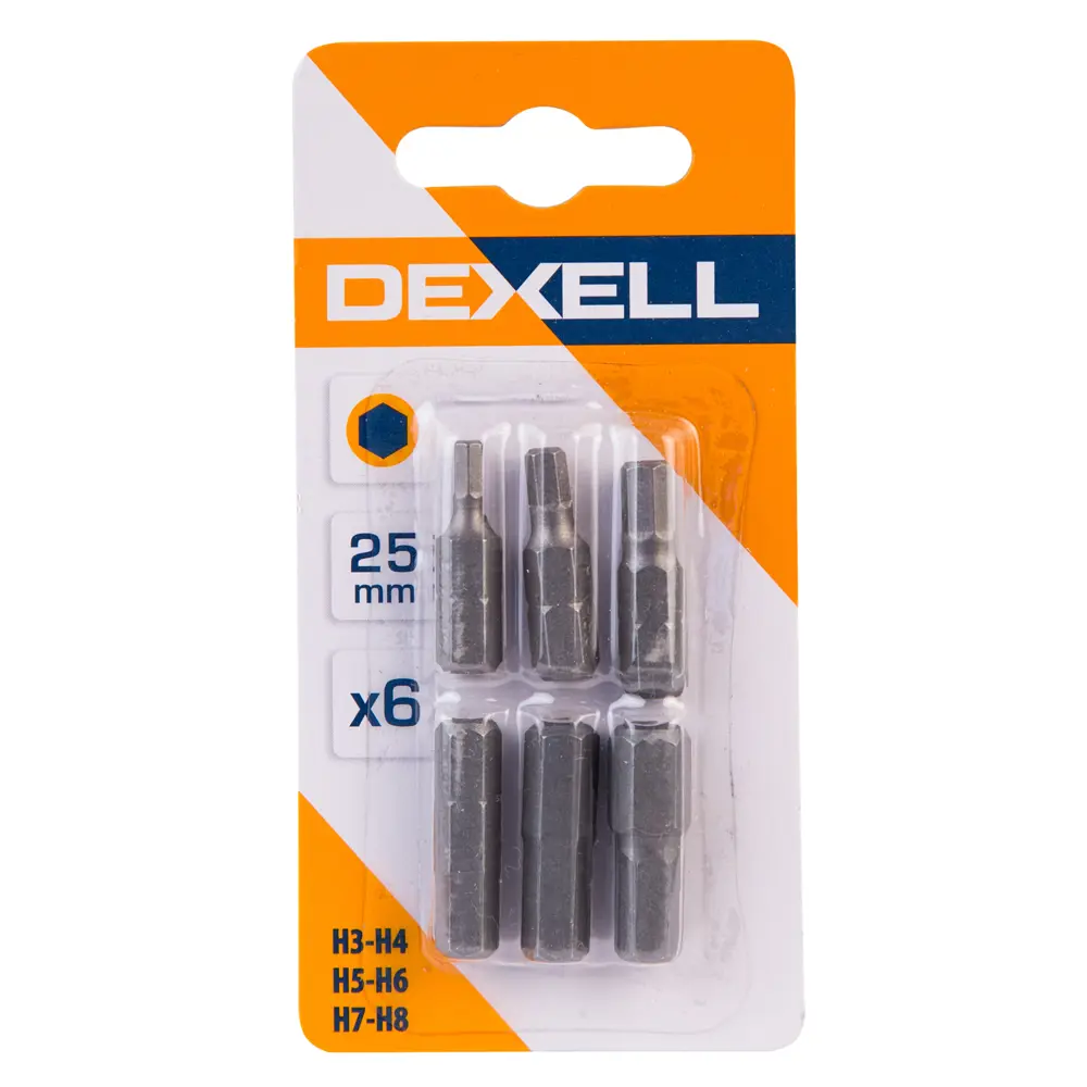 Фото 2 Наборы бит Dexell, Hex, 25 мм, 6 шт. Фото 2 Наборы бит Dexell, Hex, 25 мм, 6 шт.