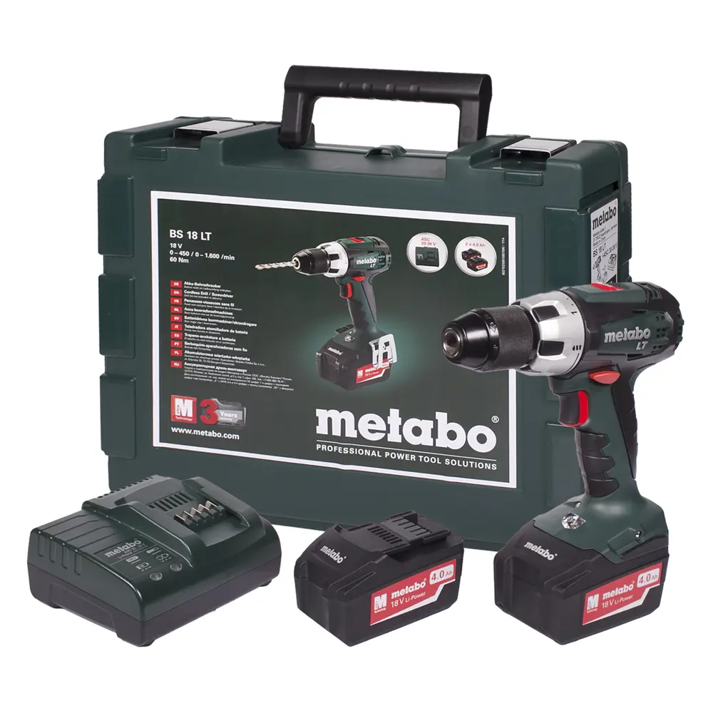 Фото 4 Шуруповерт Metabo BS 18 LT, Li-ion 18 В, 4 Ач Фото 4 Шуруповерт Metabo BS 18 LT, Li-ion 18 В, 4 Ач