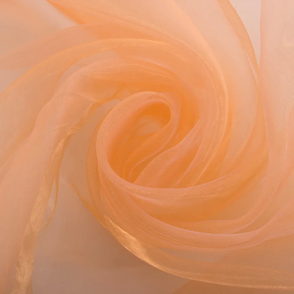 Фото 2 Тюль на ленте «Organza» 250х260 см цвет персиковый Фото 2 Тюль на ленте «Organza» 250х260 см цвет персиковый