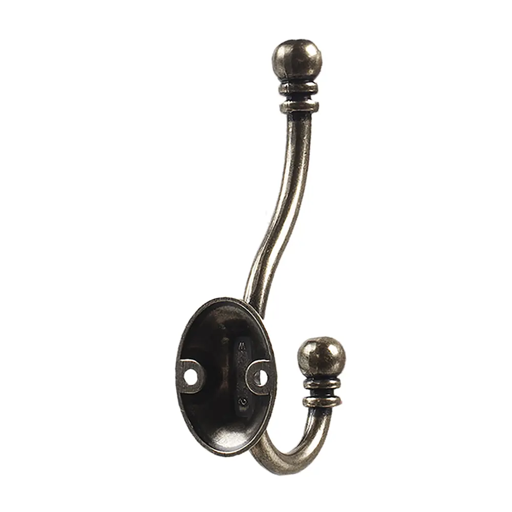 Фото 2 Крючок мебельный K209AB.6, цинк/алюминий, цвет старинная латунь Фото 2 Крючок мебельный K209AB.6, цинк/алюминий, цвет старинная латунь