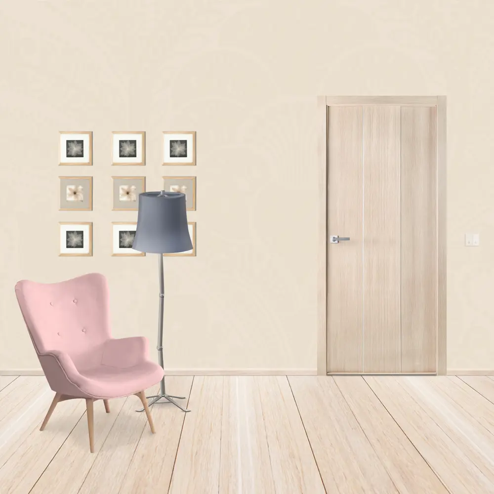 Фото 3 Дверь межкомнатная глухая Спэйс 60x200 см, ламинация, цвет шамбор, с фурнитурой Фото 3 Дверь межкомнатная глухая Спэйс 60x200 см, ламинация, цвет шамбор, с фурнитурой