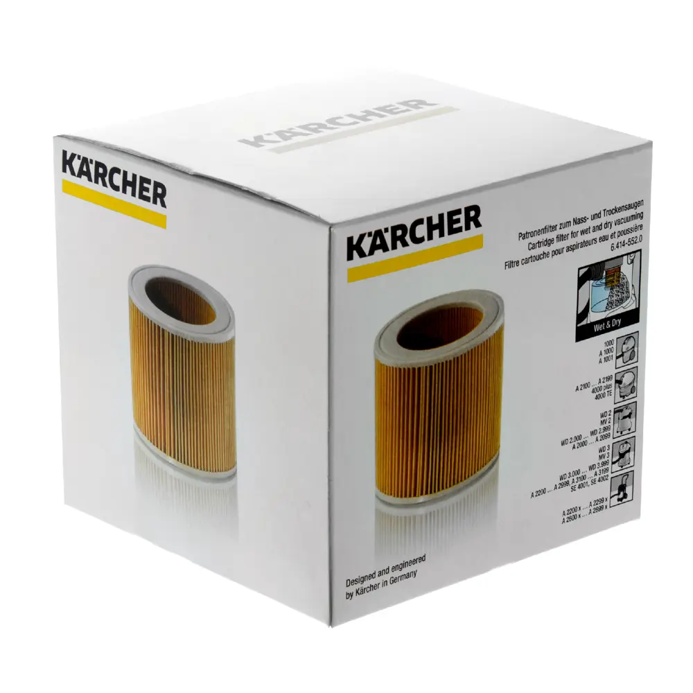 Фото 3 Фильтр для пылесоса патронный Karcher 6.414-552.0 Фото 3 Фильтр для пылесоса патронный Karcher 6.414-552.0