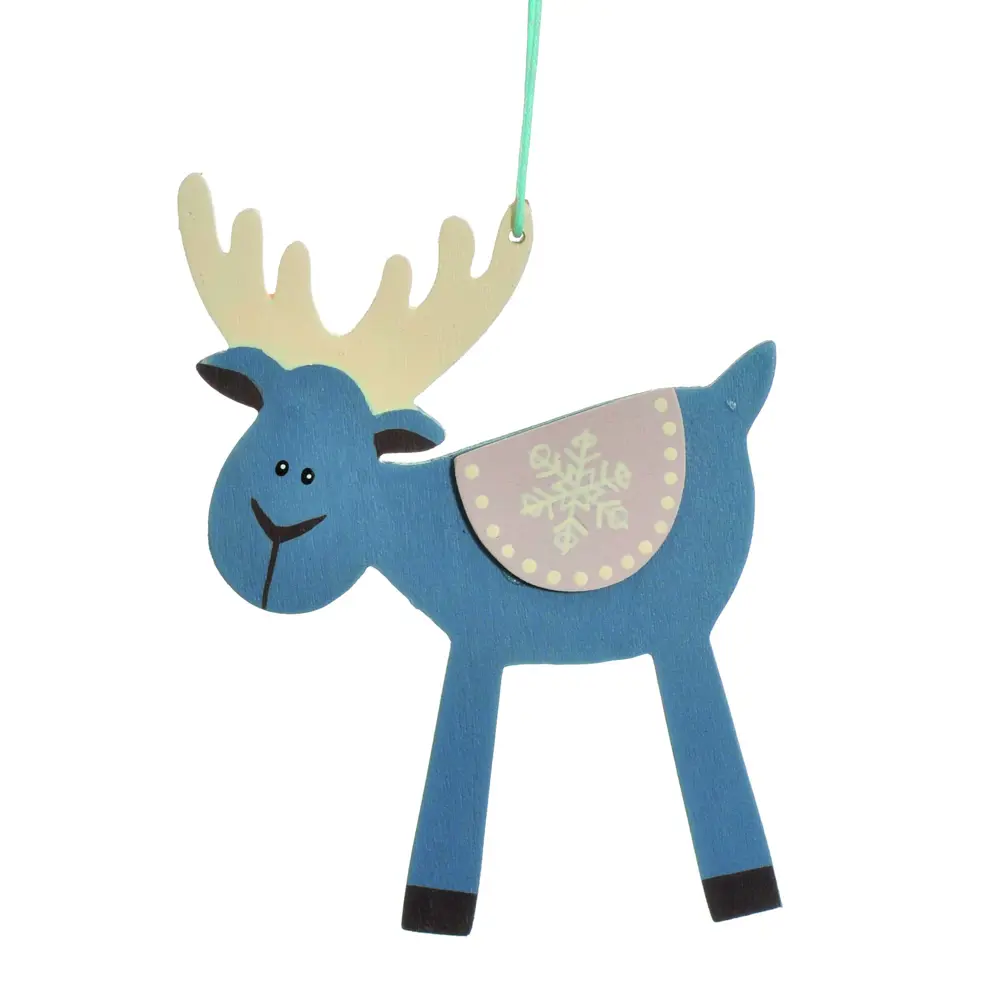 Фото Ёлочное украшение «Олень с коричневой попоной»