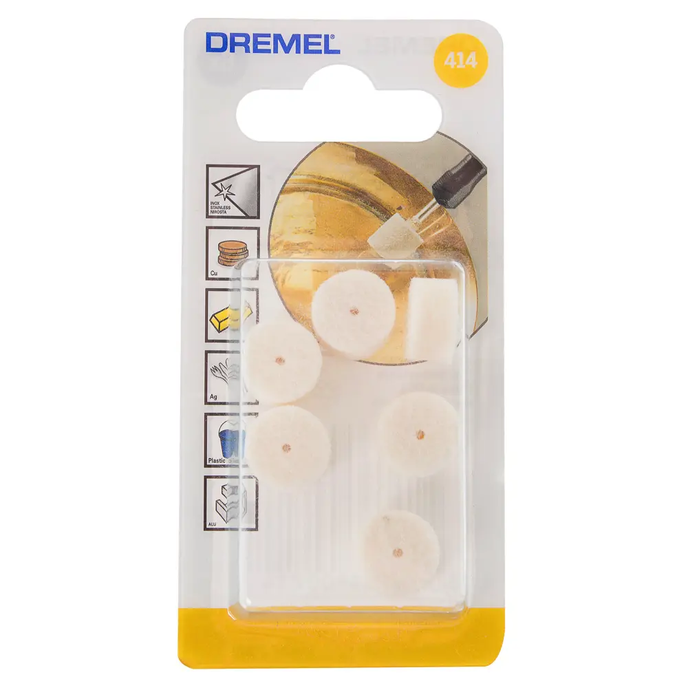 Фото 2 Насадка для чистки и полировки Dremel 414, 6 шт. Фото 2 Насадка для чистки и полировки Dremel 414, 6 шт.