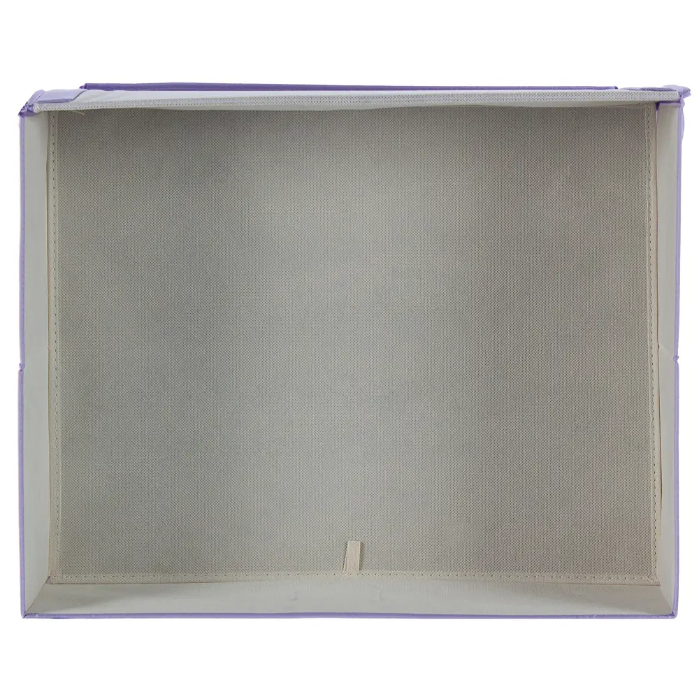 Фото 2 Короб Spaceo с крышкой 55х18x44 см нетканный материал цвет фиолетовый