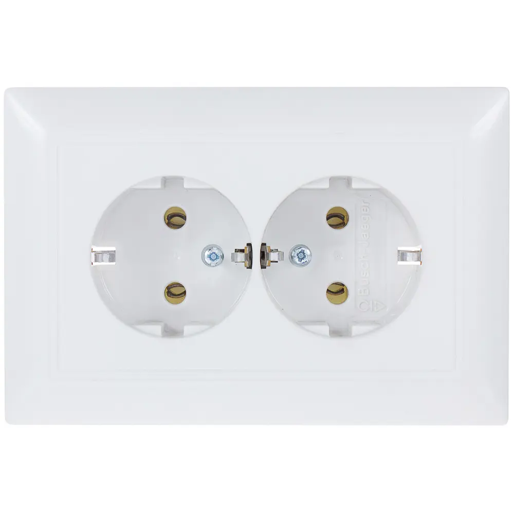 Фото 2 Розетка ABB BJB Basic 55 Шале 2 разъема с заземлением моноблок цвет белый Фото 2 Розетка ABB BJB Basic 55 Шале 2 разъема с заземлением моноблок цвет белый