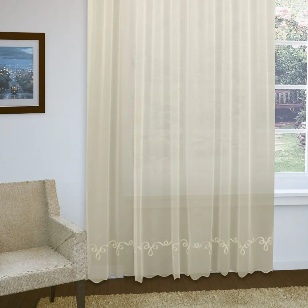 Фото Тюль на ленте «Салли» 250х260 см цвет белый Фото Тюль на ленте «Салли» 250х260 см цвет белый