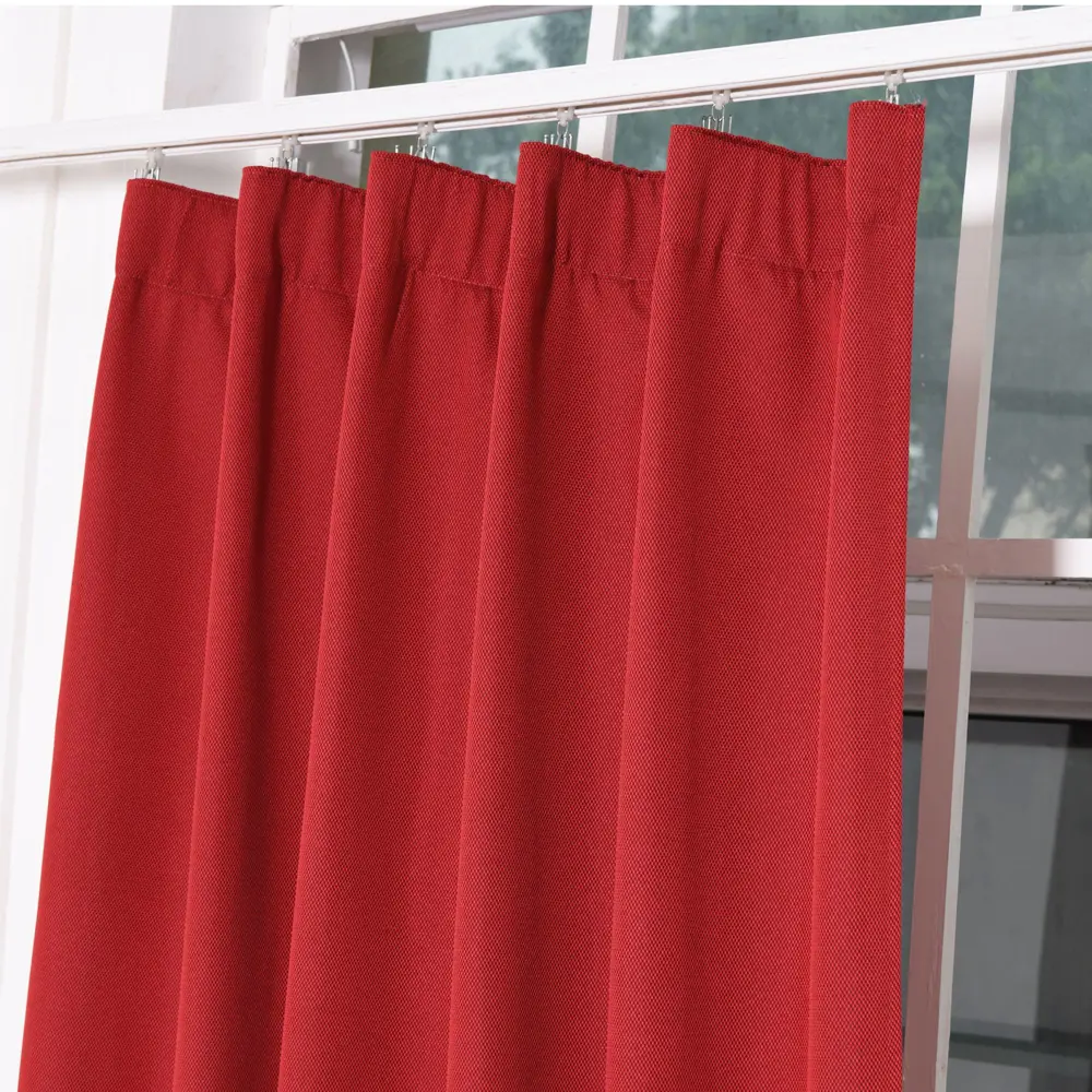 Фото 4 Штора на ленте «Воля» 140х260 см цвет красный