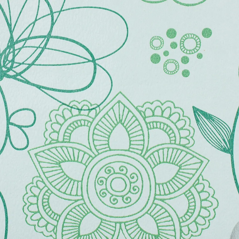 Фото 2 Обои бумажные гофрированные Джулия 0.53х10 м цвет зелёный 0203