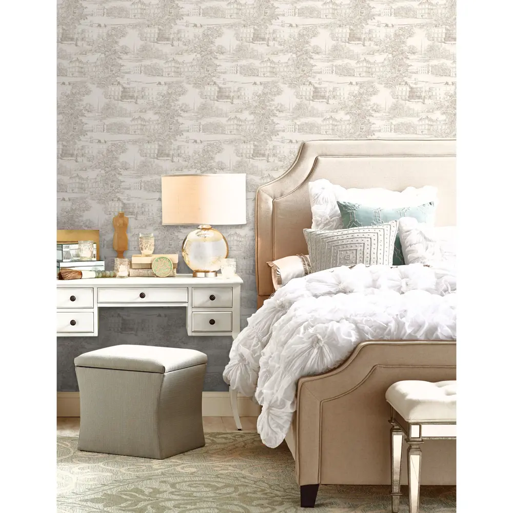 Фото 4 Обои на флизелиновой основе Баден 1.06х10 м цвет белый VS 988632