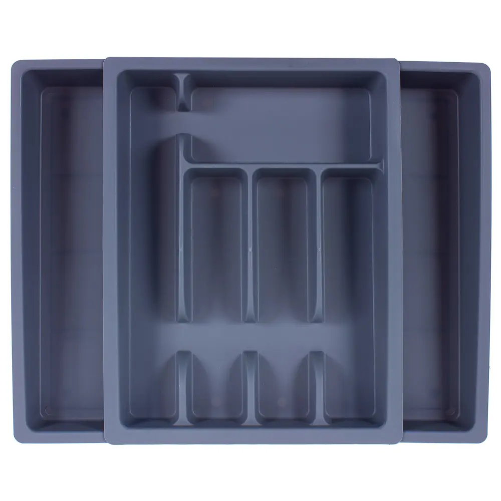 Фото 2 Лоток раздвижной 29-48X38X6, 5 мм, цвет серый Фото 2 Лоток раздвижной 29-48X38X6, 5 мм, цвет серый