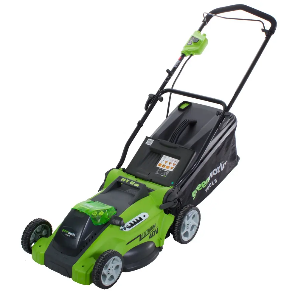 Фото Газонокосилка аккумуляторная GreenWorks G40LM41 40 В 40 см АКБ и ЗУ не входит в комплект Фото Газонокосилка аккумуляторная GreenWorks G40LM41 40 В 40 см АКБ и ЗУ не входит в комплект