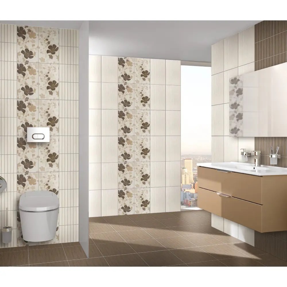 Фото 2 Декор Elegant Cream Floral 2, 25x40 см Фото 2 Декор Elegant Cream Floral 2, 25x40 см