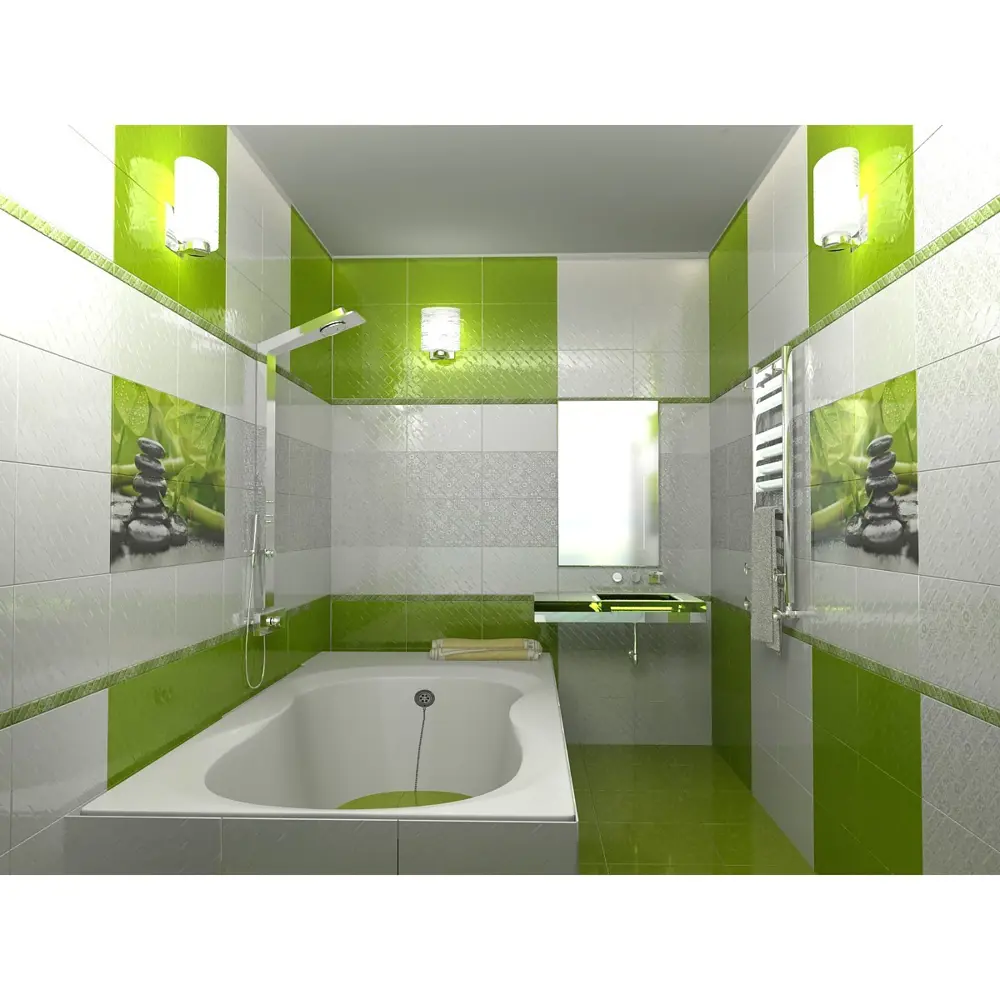 Фото 3 Плитка настенная Golden Tile «Relax» 25х40 см 1.5 м2 цвет зелёный Фото 3 Плитка настенная Golden Tile «Relax» 25х40 см 1.5 м2 цвет зелёный