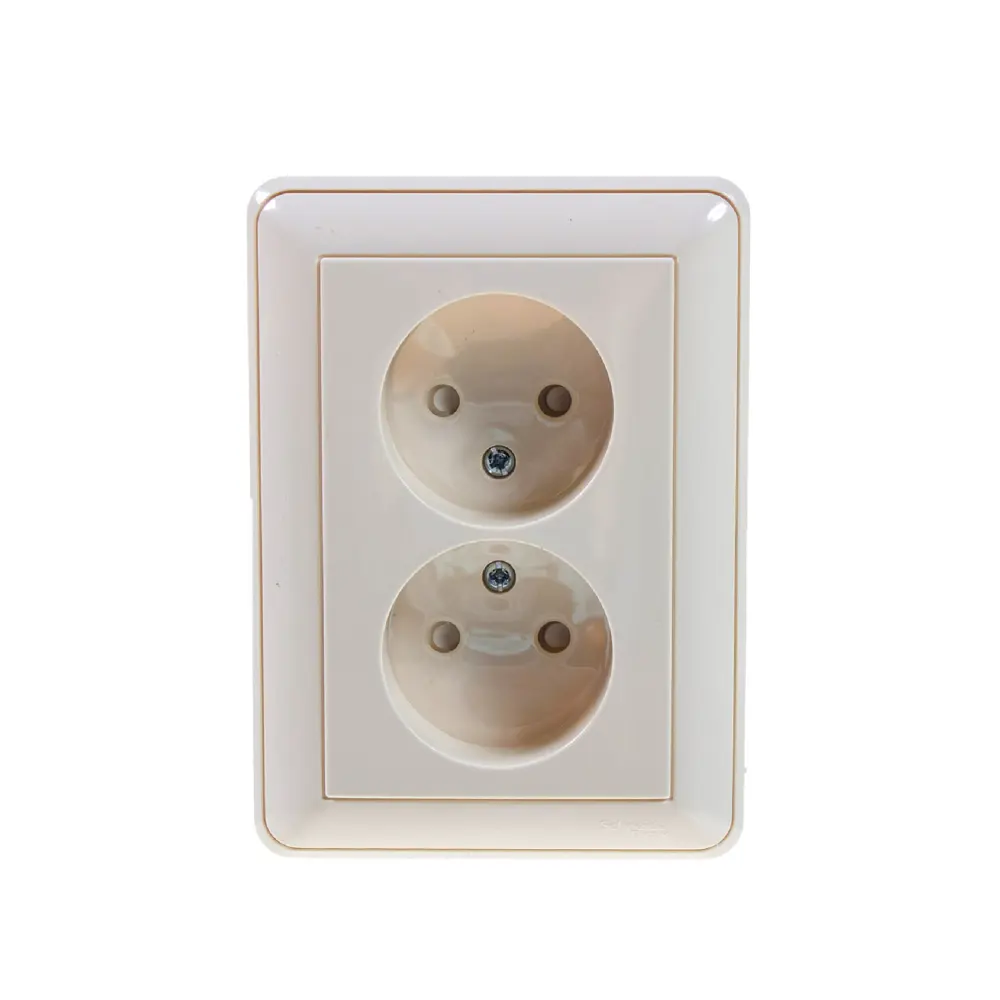 Фото Розетка Schneider Electric W59, 2 разъема, цвет бежевый Фото Розетка Schneider Electric W59, 2 разъема, цвет бежевый