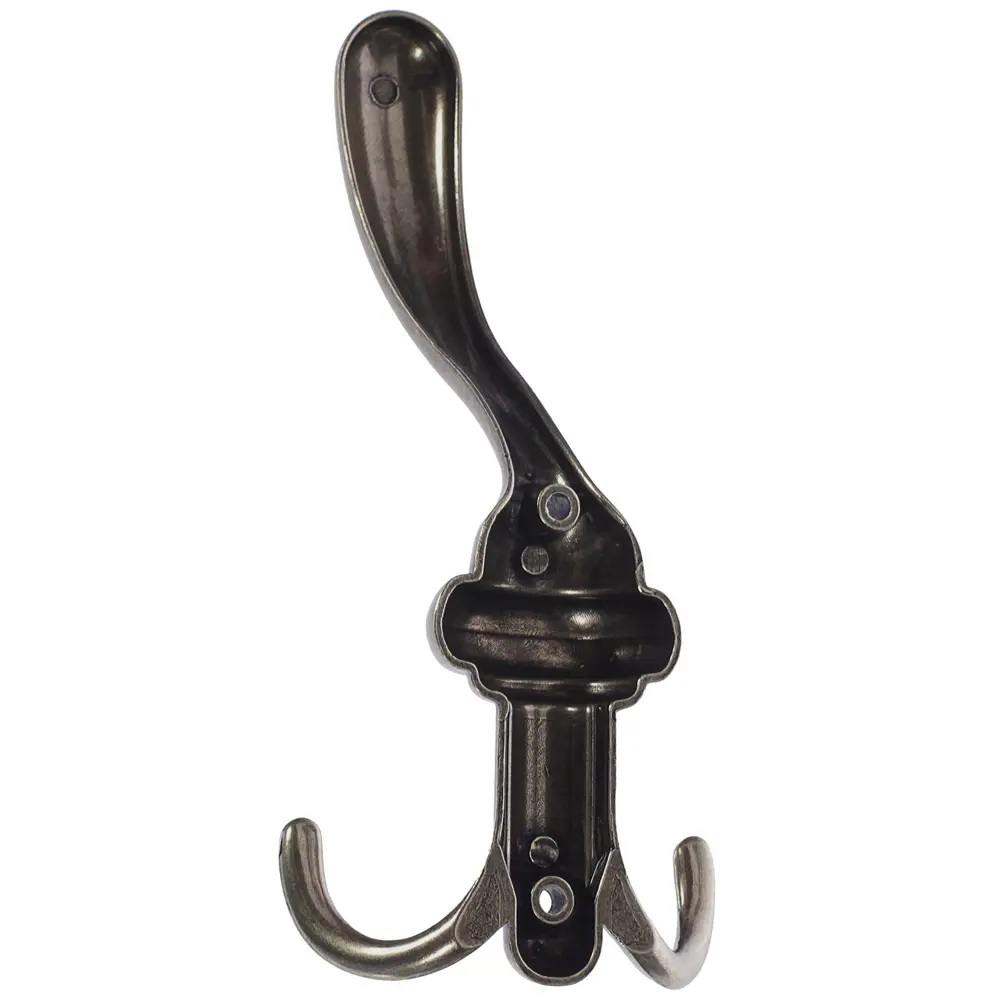 Фото 2 Крючок мебельный KR 0250 OAB двойной, сталь, цвет бронза Фото 2 Крючок мебельный KR 0250 OAB двойной, сталь, цвет бронза