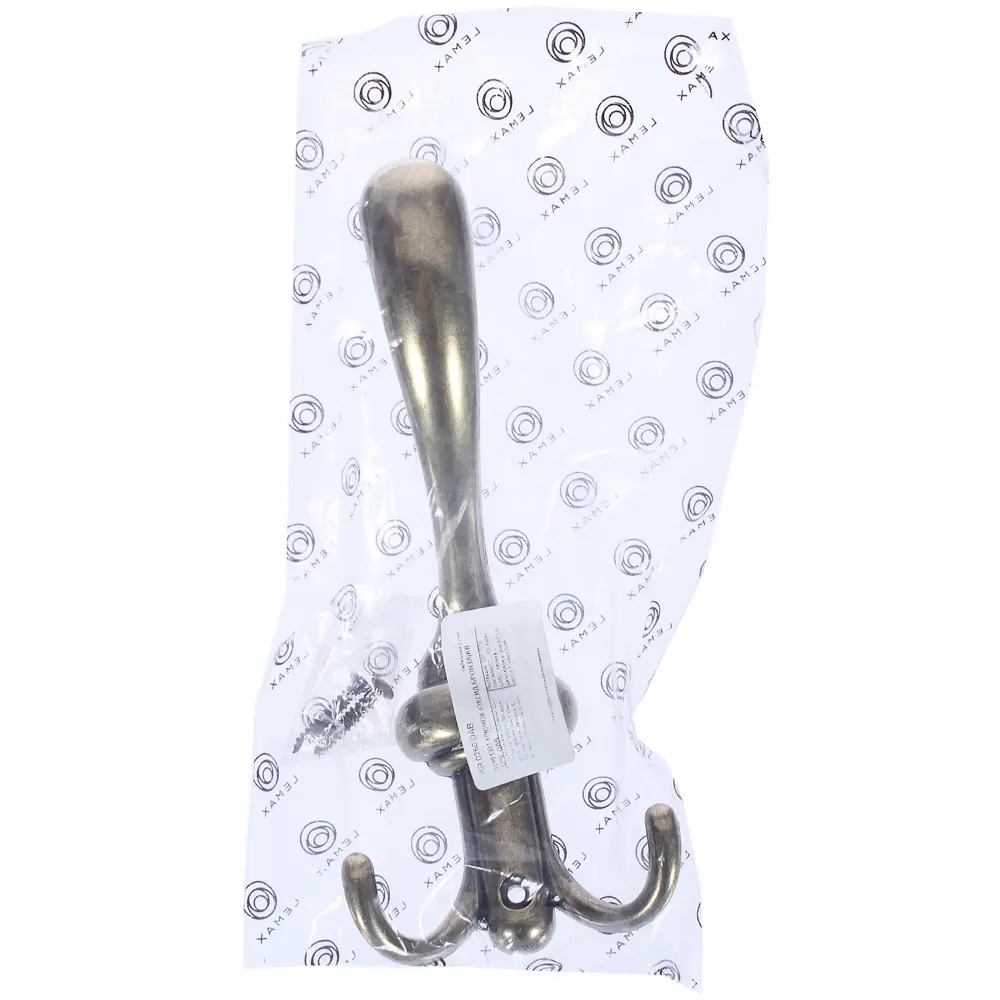 Фото 3 Крючок мебельный KR 0250 OAB двойной, сталь, цвет бронза Фото 3 Крючок мебельный KR 0250 OAB двойной, сталь, цвет бронза