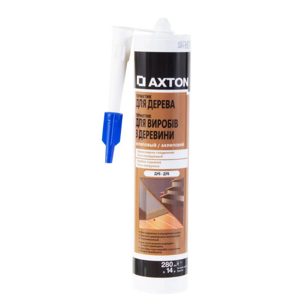 Фото Герметик для дерева цвета дуб Axton, 280 мл Фото Герметик для дерева цвета дуб Axton, 280 мл