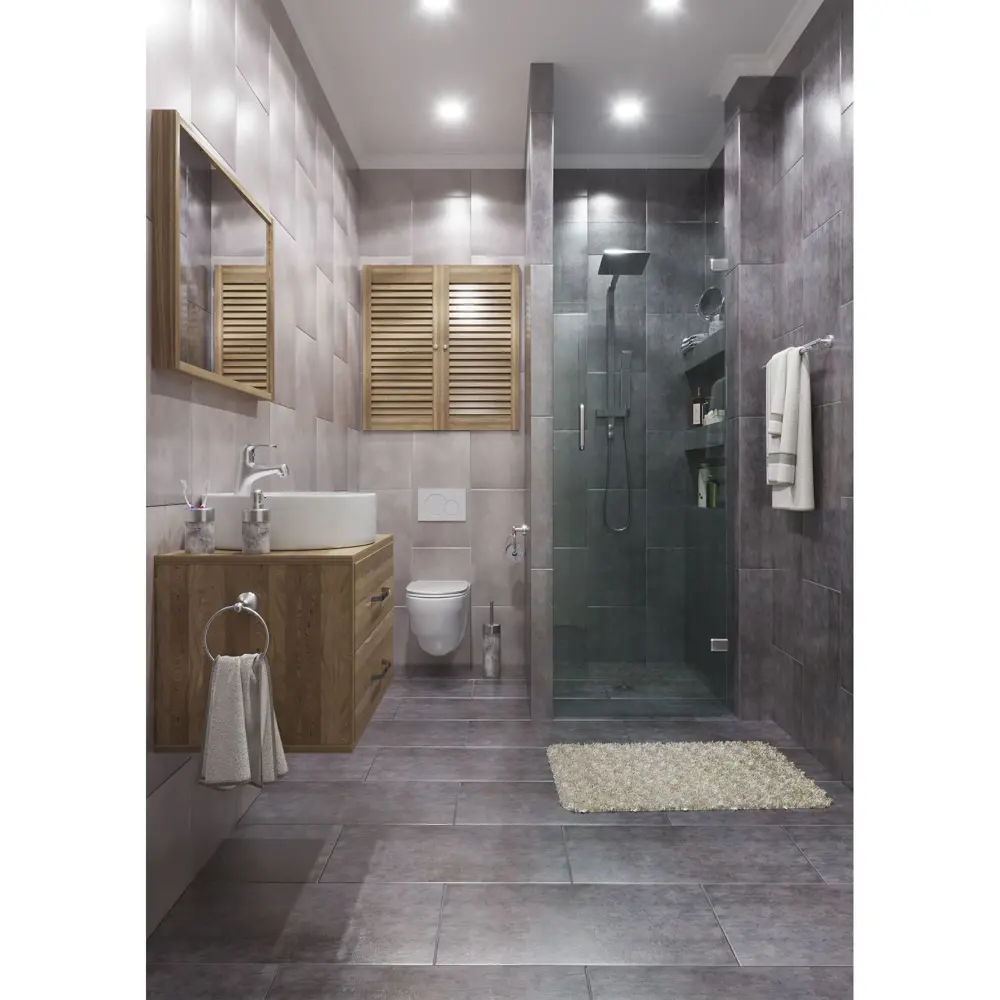 Фото 3 Плитка настенная Golden Tile Kendal 30х60 см 1.44 м2 цвет графитовый толщина 9 мм Фото 3 Плитка настенная Golden Tile Kendal 30х60 см 1.44 м2 цвет графитовый толщина 9 мм