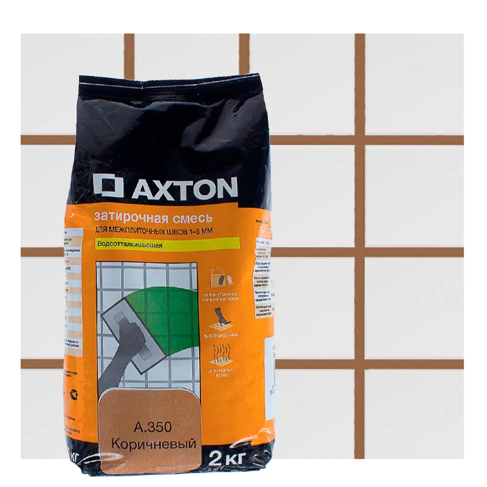 Фото Затирка цементная Axton А.350 2 кг цвет коричневый Фото Затирка цементная Axton А.350 2 кг цвет коричневый