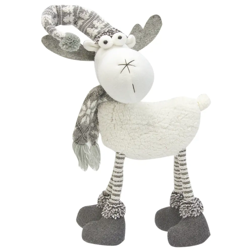 Фото Игрушка мягкая «Олень серебристо-белый» 40 см Фото Игрушка мягкая «Олень серебристо-белый» 40 см