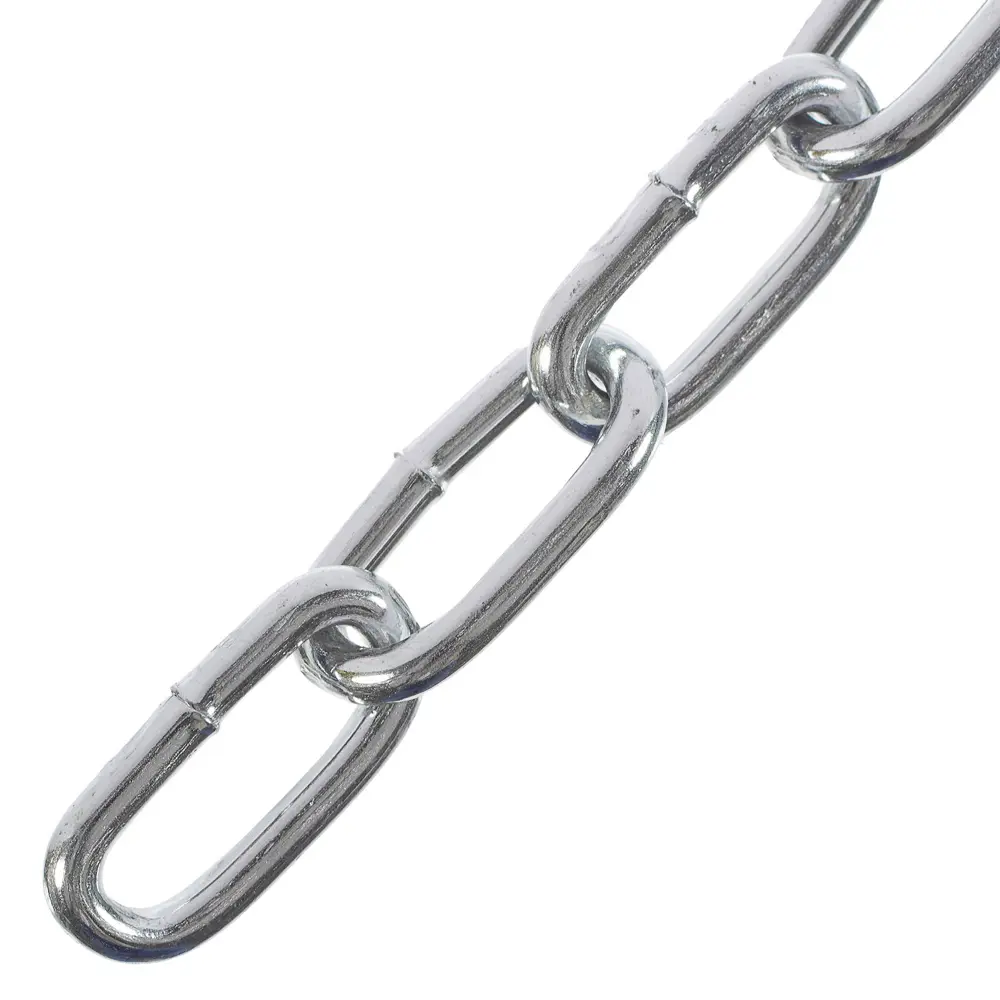 Фото Цепь DIN 766 3 мм короткое звено 10 м сталь оцинкованная Фото Цепь DIN 766 3 мм короткое звено 10 м сталь оцинкованная