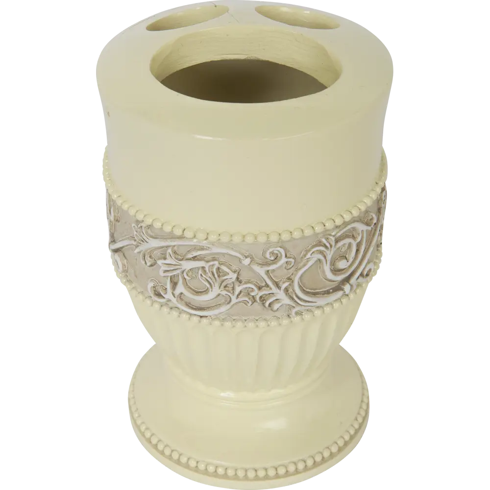 Фото 2 Стакан для зубных щёток настольный «Vintage» полирезина цвет бежевый Фото 2 Стакан для зубных щёток настольный «Vintage» полирезина цвет бежевый