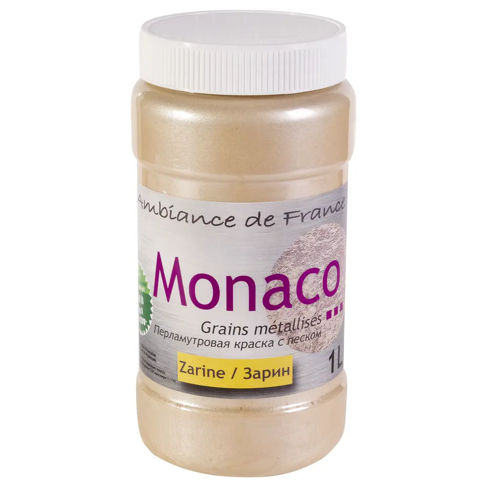 Фото Краска перламутровая с песком Monaco 1 л цвет zarine