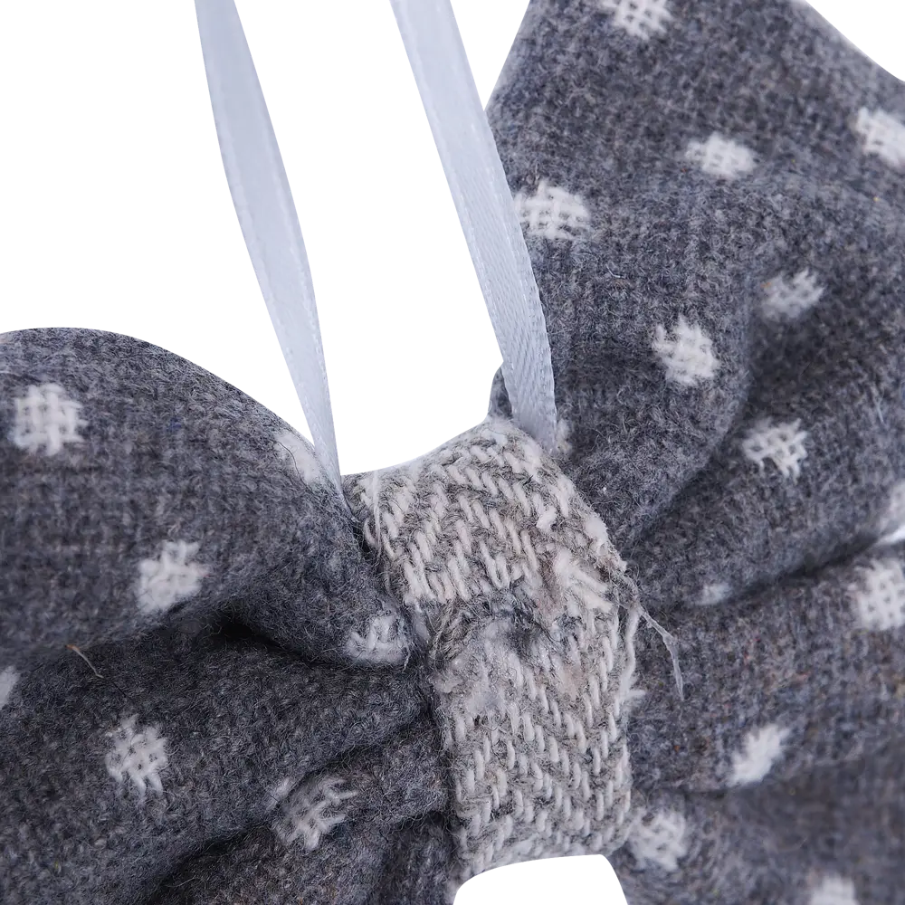 Фото 3 Ёлочное украшение «Бант серый маленький» Фото 3 Ёлочное украшение «Бант серый маленький»