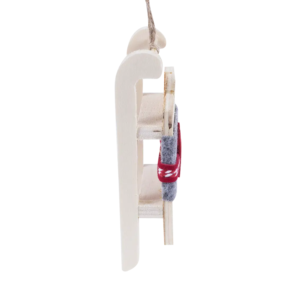 Фото 2 Ёлочное украшение «Сани серо-красные» Фото 2 Ёлочное украшение «Сани серо-красные»