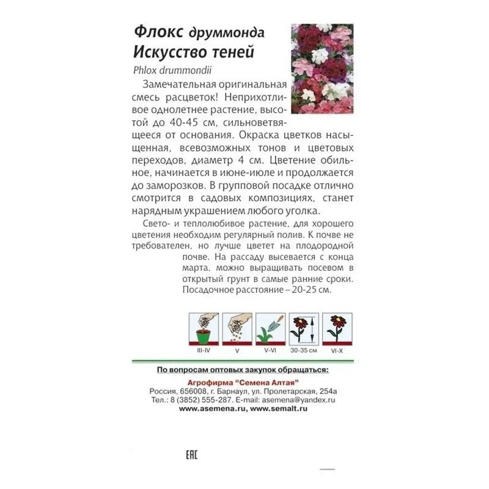 Фото 4 Семена цветов Флокс Искусство теней смесь окрасок Семена Алтая Фото 4 Семена цветов Флокс Искусство теней смесь окрасок Семена Алтая