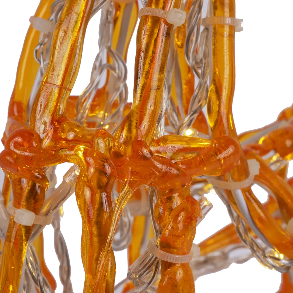 Фото 3 Светящаяся электрическая фигура «Олень оранжевый» 120 ламп, высота 60 см, для улицы