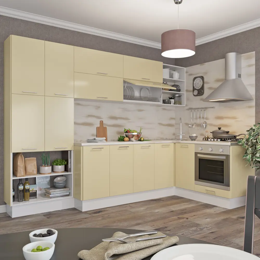 Фото 3 Угол для шкафа Delinia «Лён» 4x70 см, ЛДСП, цвет бежевый