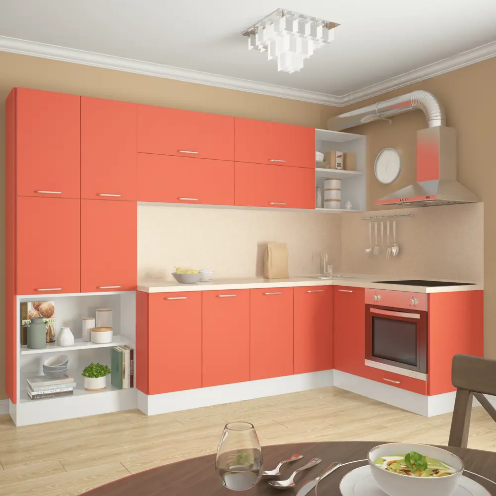 Фото 3 Фальшпанель для навесного шкафа «Папайя» 35х70 см, пластик, цвет папайя