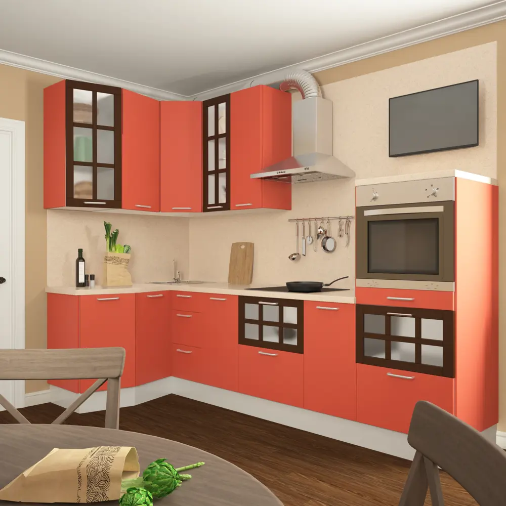 Фото 3 Дверь для шкафа Delinia «Папайя» 45x92 см, пластик, цвет красный Фото 3 Дверь для шкафа Delinia «Папайя» 45x92 см, пластик, цвет красный