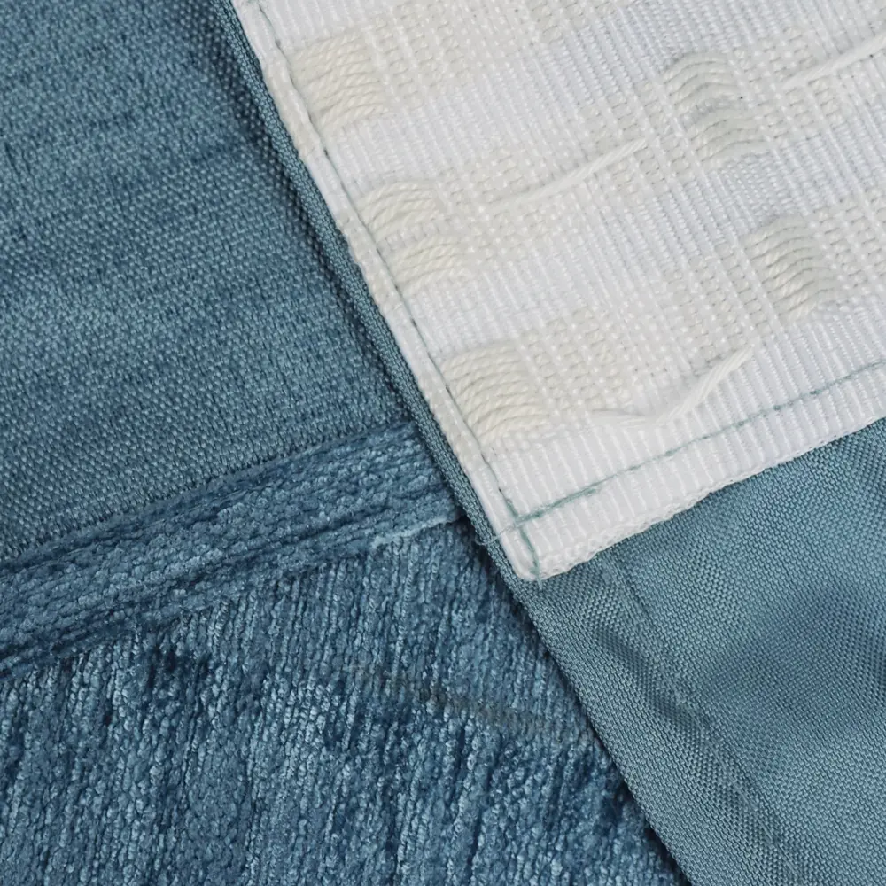 Фото 5 Штора на ленте «Киров», 140х260 см, цвет голубой