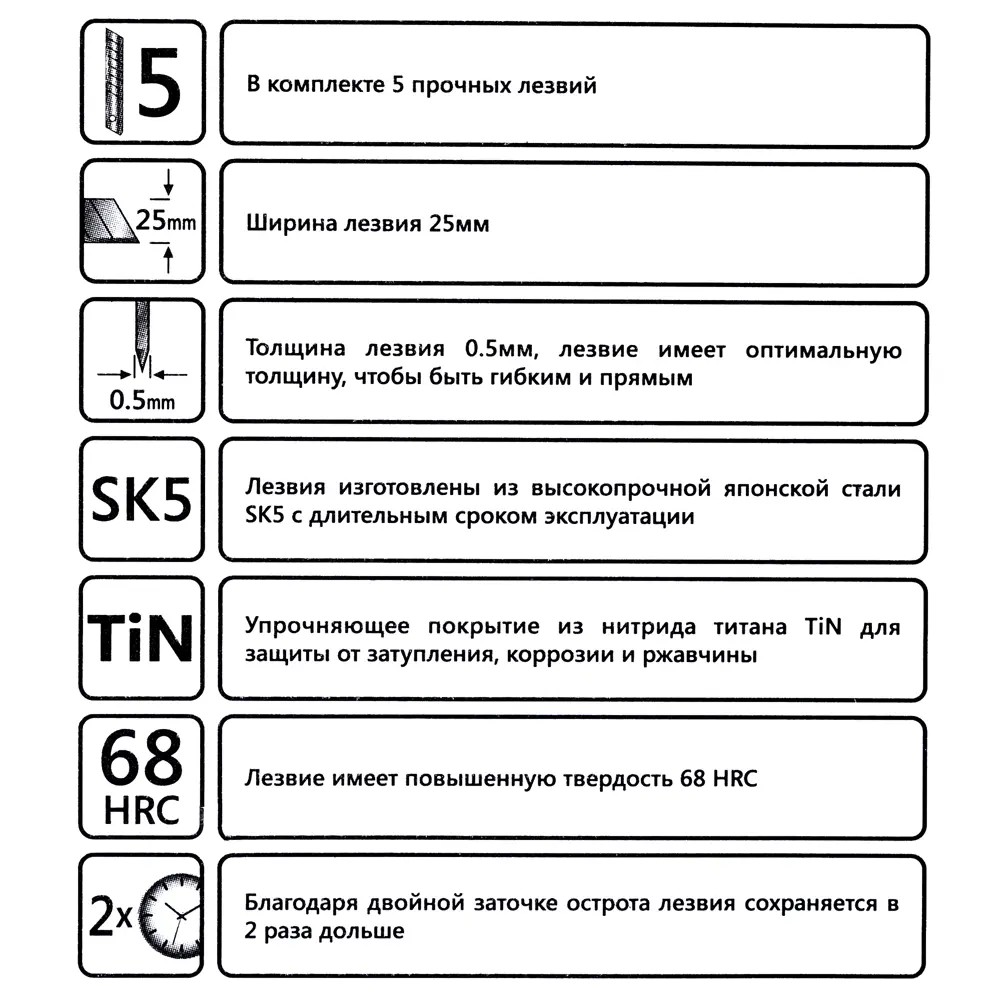 Фото 4 Лезвия для ножа Brigadier Extrema 25 мм, 5 шт. Фото 4 Лезвия для ножа Brigadier Extrema 25 мм, 5 шт.