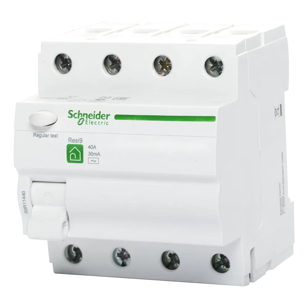 Фото 5 УЗО Systeme Electric Resi9 4P N 40 A 30 мА 6 кА АC R9R11440 Фото 5 УЗО Systeme Electric Resi9 4P N 40 A 30 мА 6 кА АC R9R11440