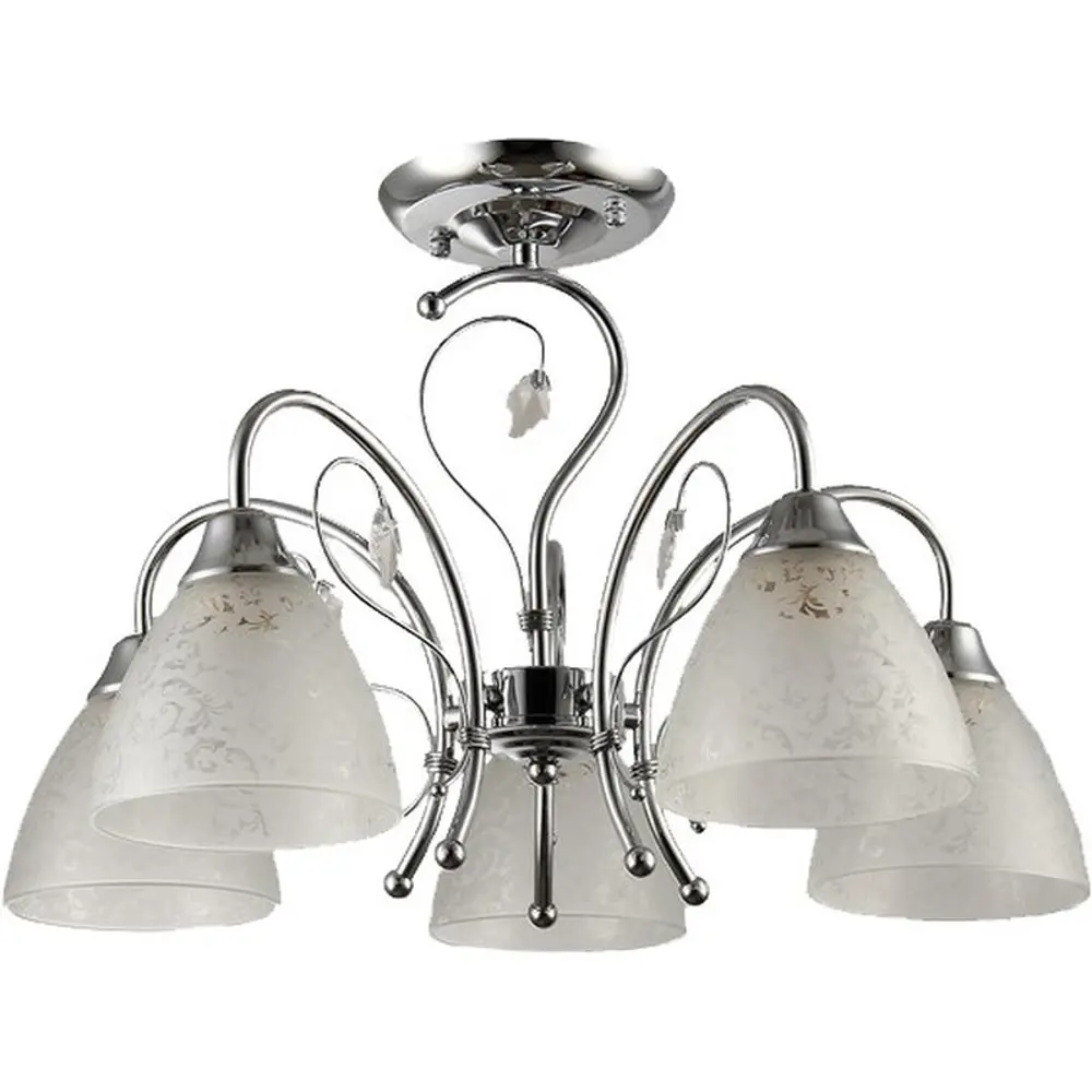 Фото Люстра Samanta 5xE27x60 Вт, металл/стекло, цвет хром/мультиколор Фото Люстра Samanta 5xE27x60 Вт, металл/стекло, цвет хром/мультиколор