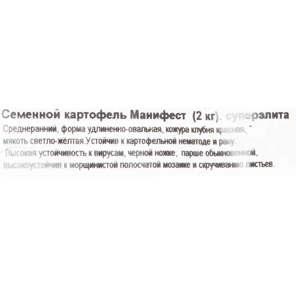 Фото 2 Картофель семенной «Манифест Суперэлита», 2 кг Фото 2 Картофель семенной «Манифест Суперэлита», 2 кг