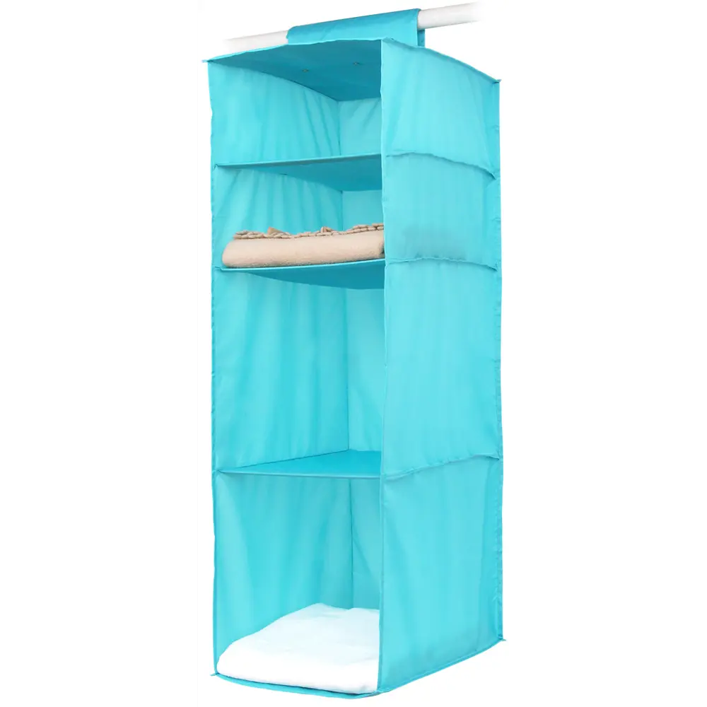 Фото Органайзер подвесной Spaceo 4 полки 30х40х90 см цвет голубой