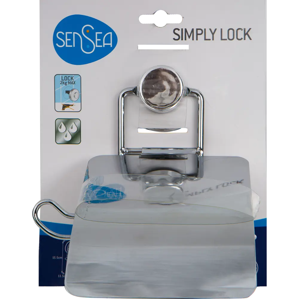 Фото 5 Держатель для туалетной бумаги Sensea «Simply Lock» на присоске, цвет хром Фото 5 Держатель для туалетной бумаги Sensea «Simply Lock» на присоске, цвет хром