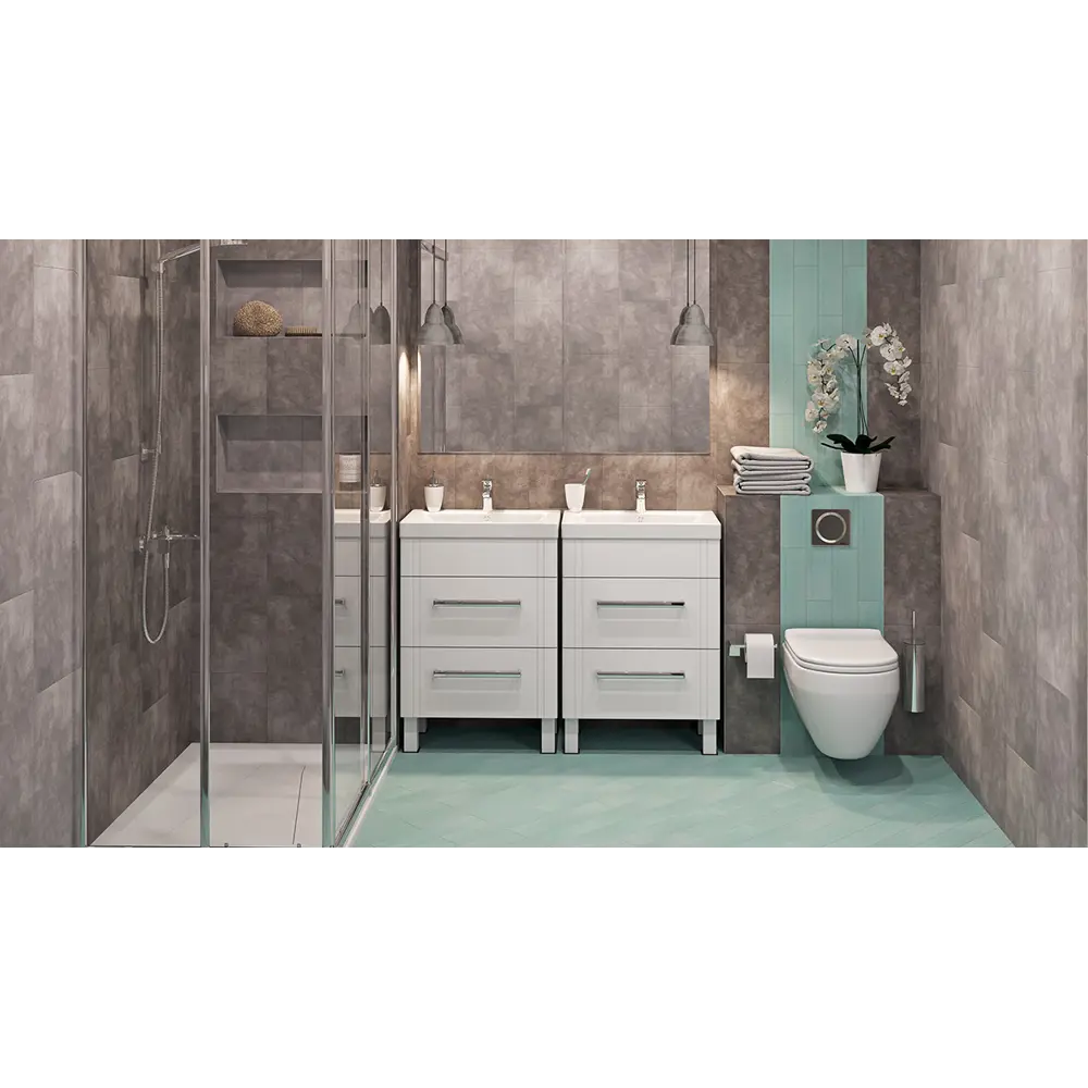 Фото 4 Плитка настенная Golden Tile Kendal 30х60 см 1.44 м2 цвет графитовый толщина 9 мм Фото 4 Плитка настенная Golden Tile Kendal 30х60 см 1.44 м2 цвет графитовый толщина 9 мм
