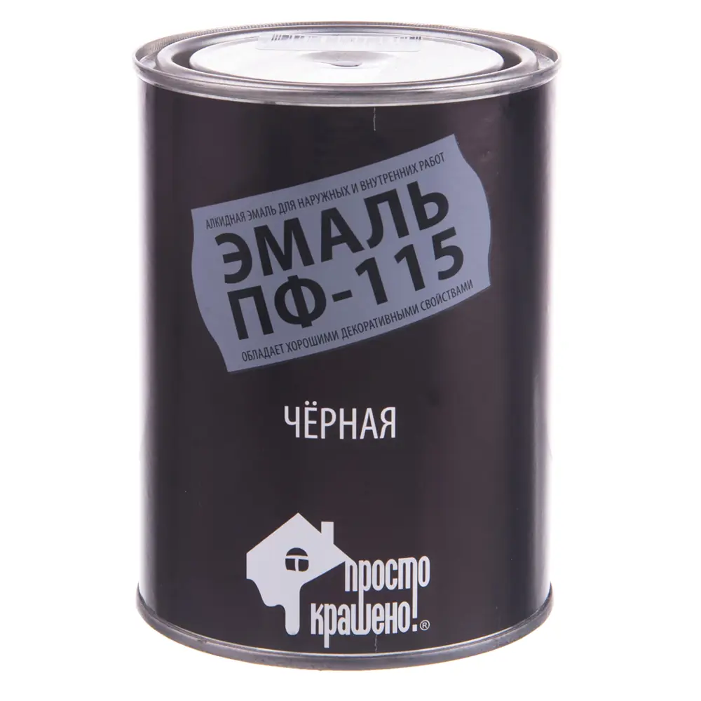 Фото Эмаль Простокрашено ПФ-115 цвет чёрный 0.9 кг Фото Эмаль Простокрашено ПФ-115 цвет чёрный 0.9 кг