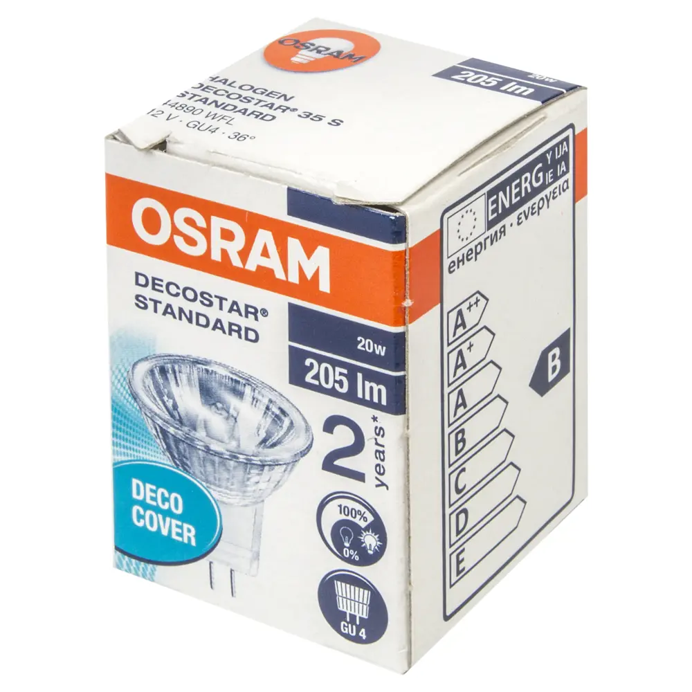 Фото 2 Лампа галогенная Osram спот GU4 20 Вт 12 В свет тёплый белый Фото 2 Лампа галогенная Osram спот GU4 20 Вт 12 В свет тёплый белый