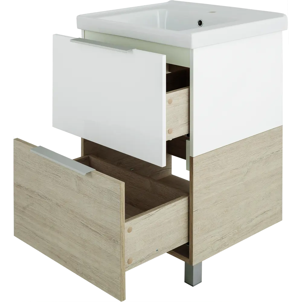 Фото 3 Тумба под раковину напольная «Грейс» 60 см цвет белый Фото 3 Тумба под раковину напольная «Грейс» 60 см цвет белый