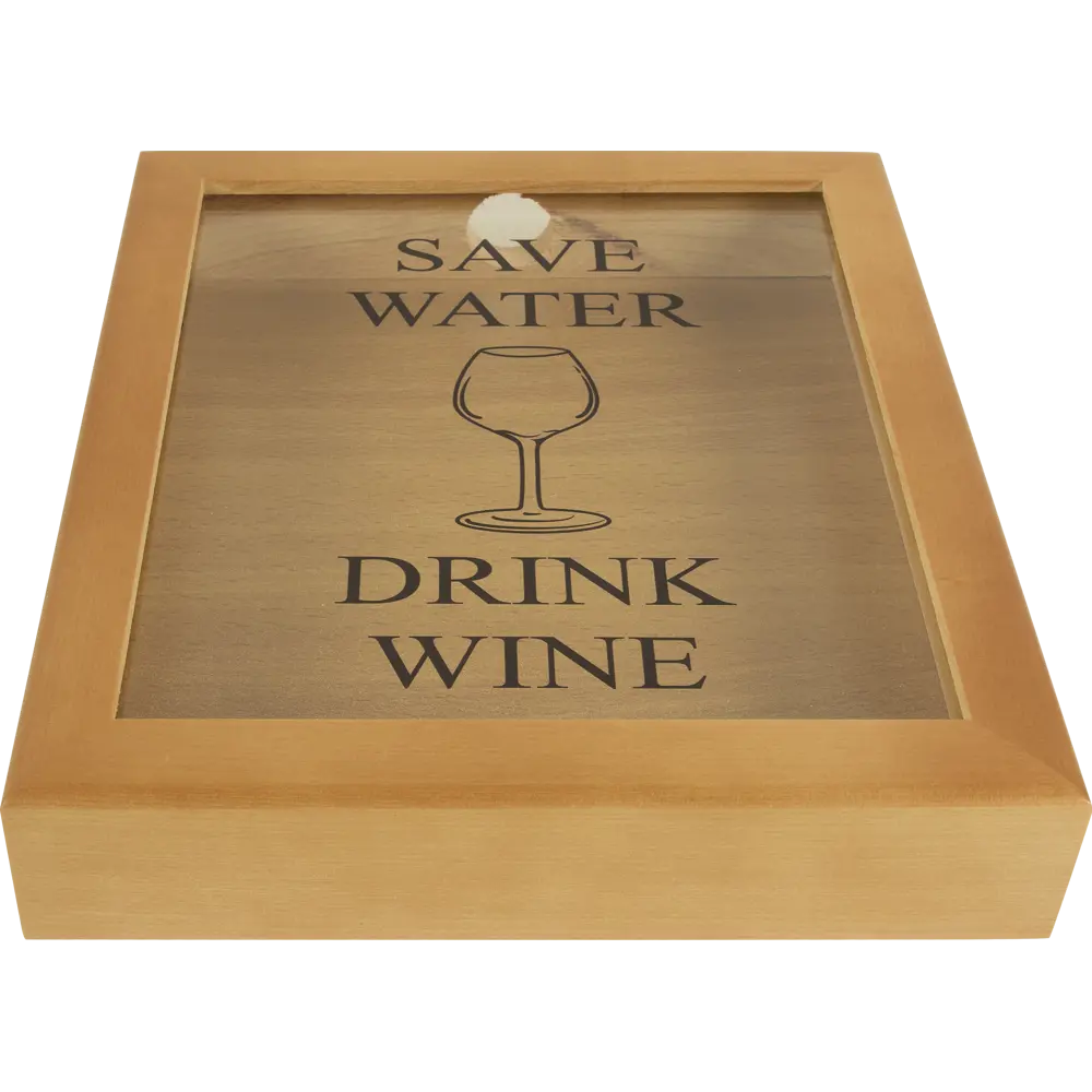 Фото 2 Копилка для пробок Save water Drink wine 22x26 см Фото 2 Копилка для пробок Save water Drink wine 22x26 см
