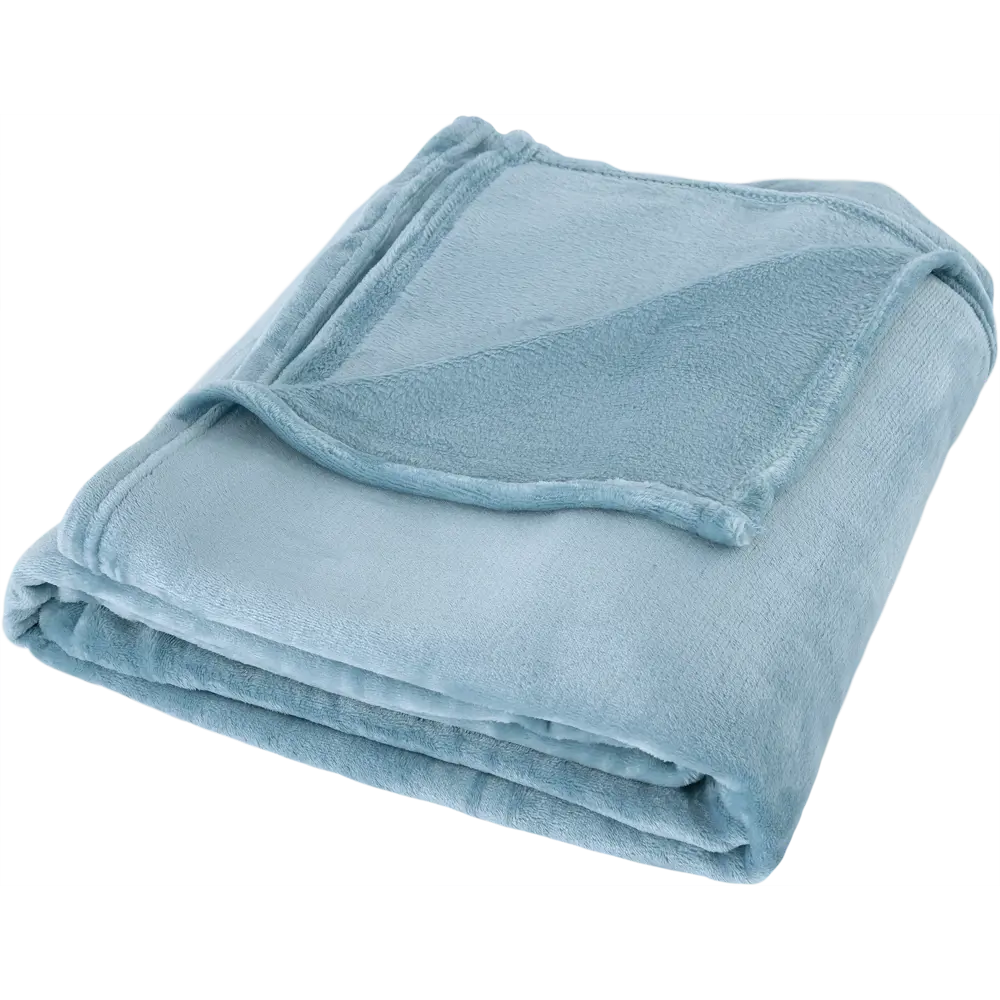 Фото 3 Плед, 180х200 см, фланель, цвет голубой